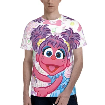 Abby Cadabby Parte de Sesame Street Impreso en 3D Unisex Poliéster Camiseta Suelta Tops de Gimnasio Hip Hop Playa Masculino Tees