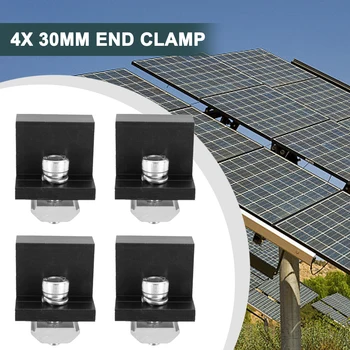 El Panel Solar de la Abrazadera de Fijación de PV Final de la Abrazadera Medio de la Abrazadera de Montaje de 30 mm/35 mm PV Panel Solar Trasiego de las Abrazaderas de Montaje del soporte de Riel