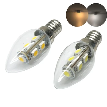 E12 Mini LED de Ahorro de Energía de Luz 1W Bombilla de Iluminación de la lámpara de Cristal de la Lámpara Cálido / Blanco Frío Reemplazo de 15W Lámpara de Tungsteno